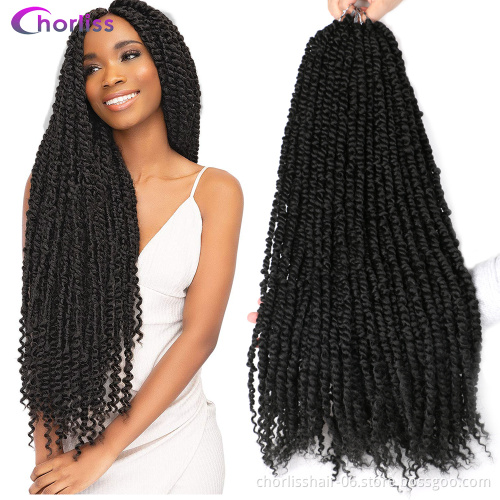 Wholesale price 24''Passion Twist Crochet Braiding Hair Pre Passion AfroTwist Braiding Hair For Synthetic For Black Woman